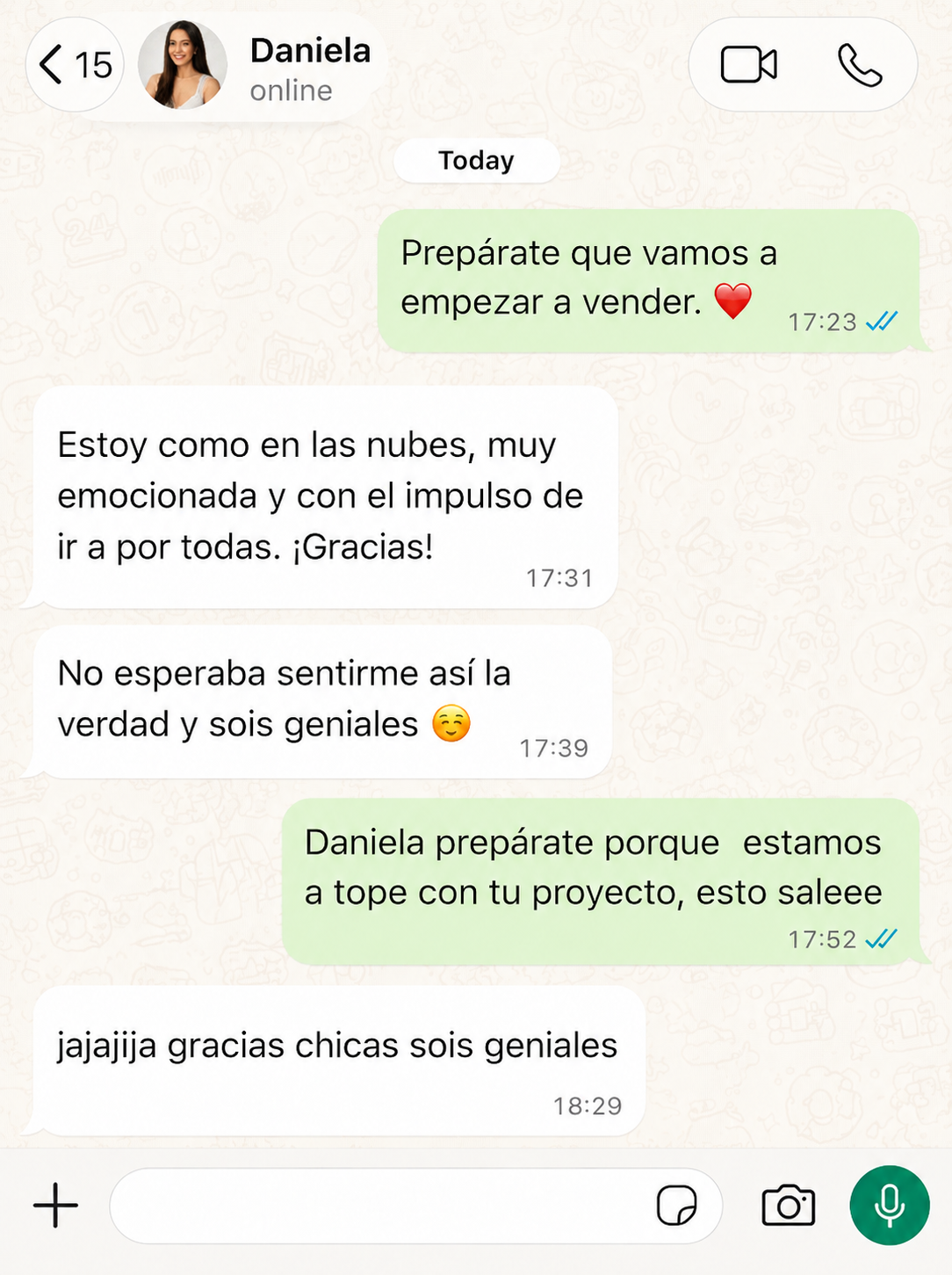 Daniela · «Con el impulso de ir a por todas»